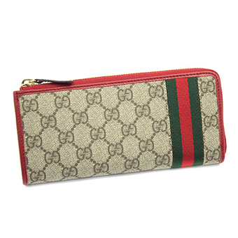 GUCCI グッチ 財布 コピー 295763 FCIJG 8505 プラス L字ラウンドファスナー長財布 ベージュ/レッド